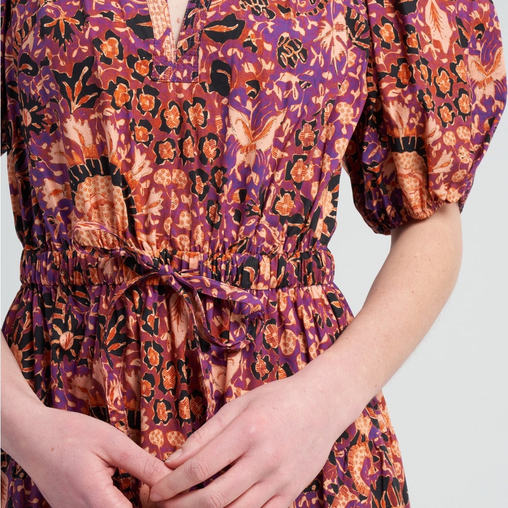 Ulla Johnson Olina Midi Dress - Purple And Orange… - image 3